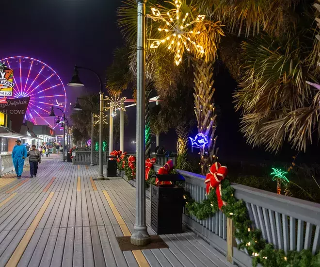 The Boardwalk during Winter Wonderland at The Beach