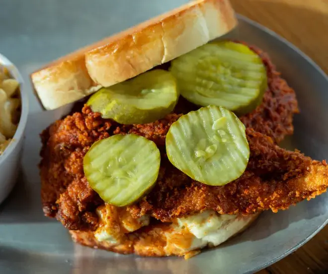 Nashville Hot Sandwich at Tin Roof