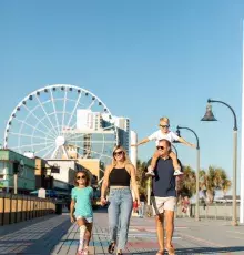 Family on the Myrtle Beach Boardwalk