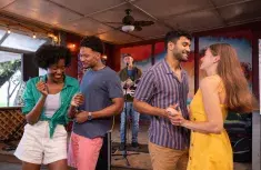 Dancing to Live Music at Hot Fish Club Gazebo