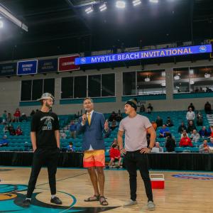 Half time games with Randal at Myrtle Beach Invitational