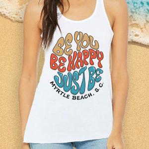 Fin First Beach Easy Be Happy Tank