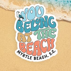 Beach Easy You Belong Sticker