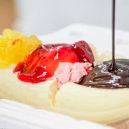 Drippy's Ice Cream banana split