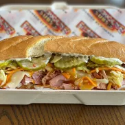 Firehouse sub in a to-go container