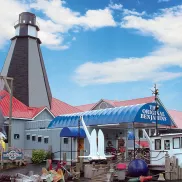 The Original Benjamin's Calabash Seafood building exterior with lighthouse