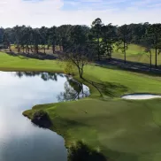 Hackler course with large lake, fairway and greens