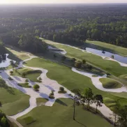 Shaftesbury Glen golf course aerial with multiple fairways and greens