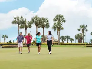 Golf Group Strolling