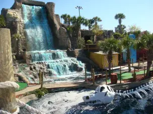 water fall at course