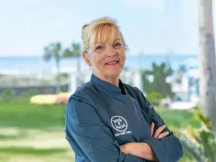 Chef Heidi in her Chef's Coat