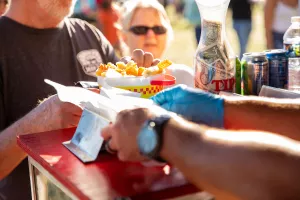 Food being served at the Food Truck Festival