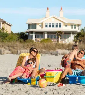 A family enjoying the Myrtle Beach sunshine.