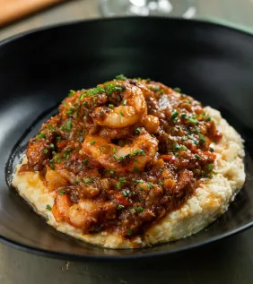 Shrimp and Grits at Hook and Barrel