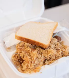 Chicken Bog plate at Loris Bog Off