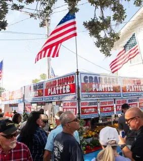 Crowd and Vendors at Little River Shrimpfest