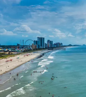 Aerial of the Myrtle Beach skyline
