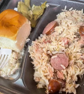 Shorty's Grill Chicken Bog lunch plate