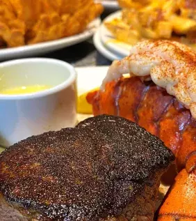 Outback Steakhouse steak and lobster dinner