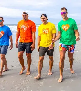Glenn, Rob, Chris and Gordie Gronkowski spent several days in the Myrtle Beach area this August   filming “Ice Shaker Beach Games Season 3