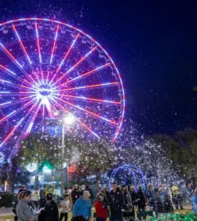 Winter Wonderland at The Beach SkyWheel snow