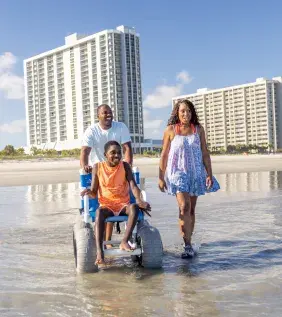 Kingston Resort Family at Beach