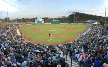 Crowd at Myrtle Beach Pelicans ballpark