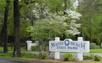 Myrtle Beach State Park entrance sign
