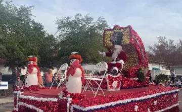 Christmas float with Santa