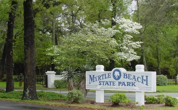 Myrtle Beach State Park entrance sign