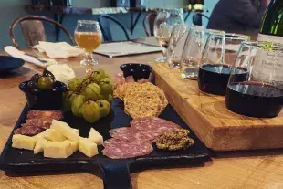 Charcuterie and wine tasting