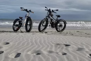 Myrtle Beach Electric bikes on the beach