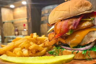 Whiskey Roots burgers and fries