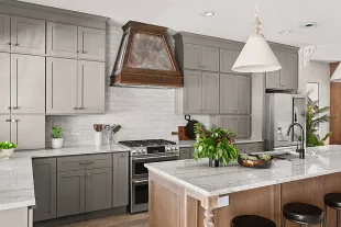 Cabinets To Go kitchen with gray cabinets