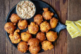 Hop N' Wich - hushpuppies with dip