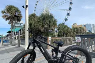 E-bike on the boardwalk