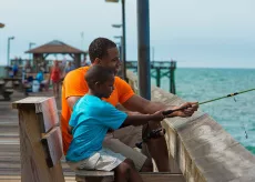 Father and Son Fishing