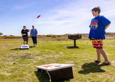 Sensory-Friendly Travel: Cornhole at Myrtle Beach State Park