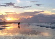 Sunrise walk on the beach