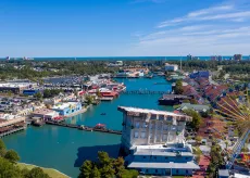 Broadway at the Beach aerial with WonderWorks