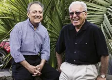 Dino Thompson with his business partner Dino at restaurant Flamingo Grill