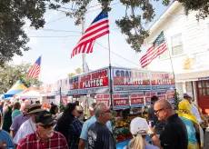 Crowd and Vendors at Little River Shrimpfest