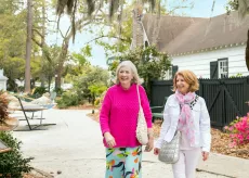 Friends shopping at Hammock Shops Village in Pawleys Island