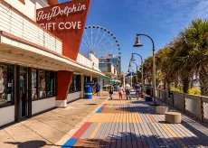 Myrtle Beach Boardwalk with Gay Dolphin and SkyWheel