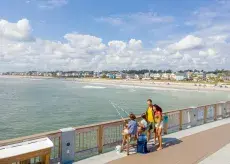 Surfside Beach Pier Fishing Family