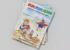 Splish, Splash Squawk book stack