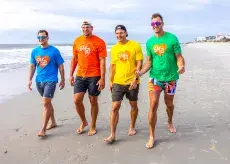 Glenn, Rob, Chris and Gordie Gronkowski spent several days in the Myrtle Beach area this August   filming “Ice Shaker Beach Games Season 3