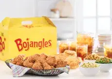 Bojangles meal with chicken, sides and sweet tea