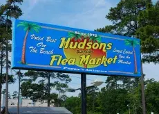 Hudson's Surfside Flea Market billboard