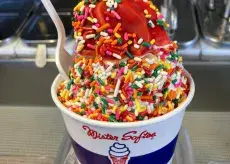 Soft serve ice cream food truck